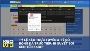 Tỷ Lệ Kèo Trực Tuyến & Tỷ Số Bóng Đá Trực Tiếp: Bí Quyết Soi Kèo Từ 566BET